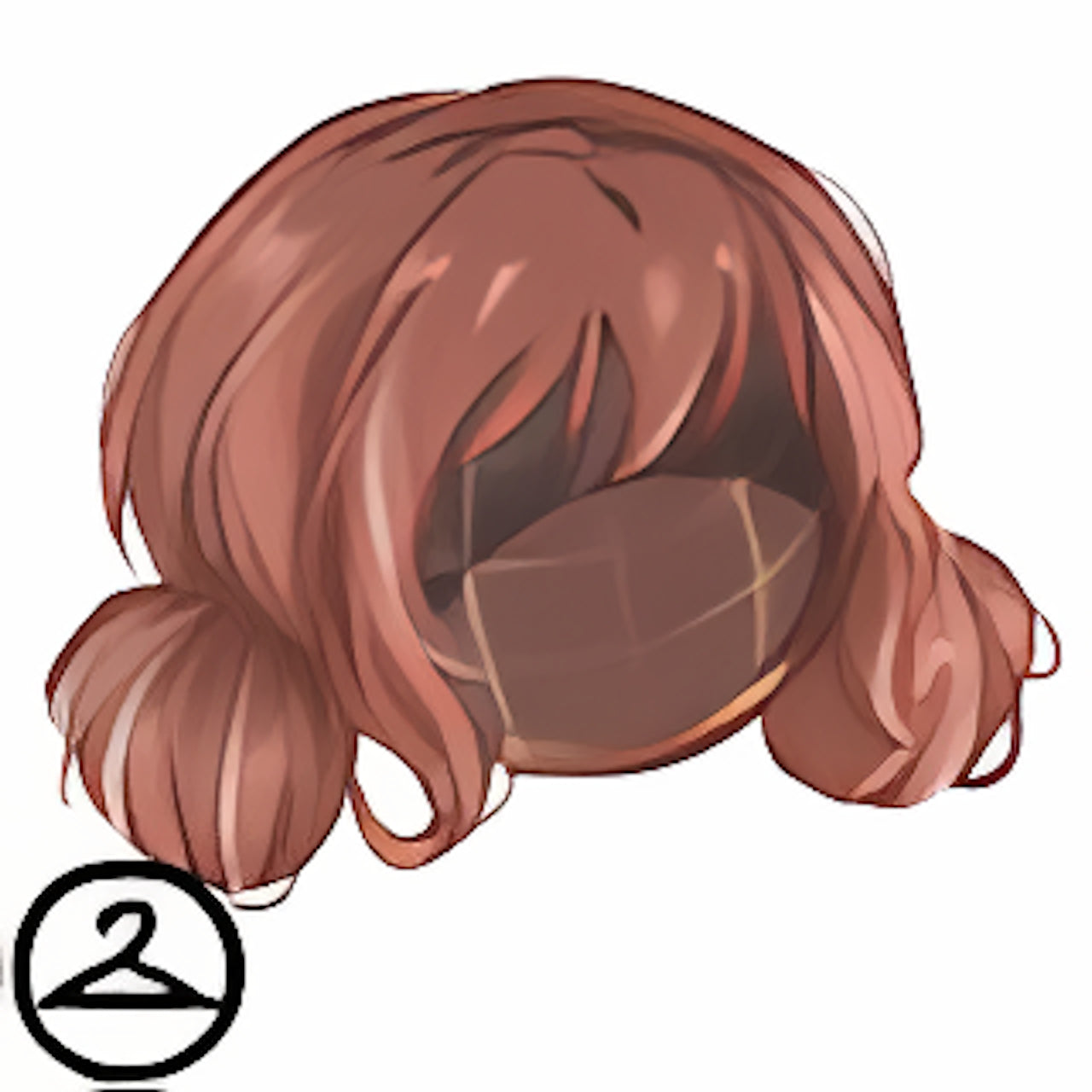Messy Red Buns Wig