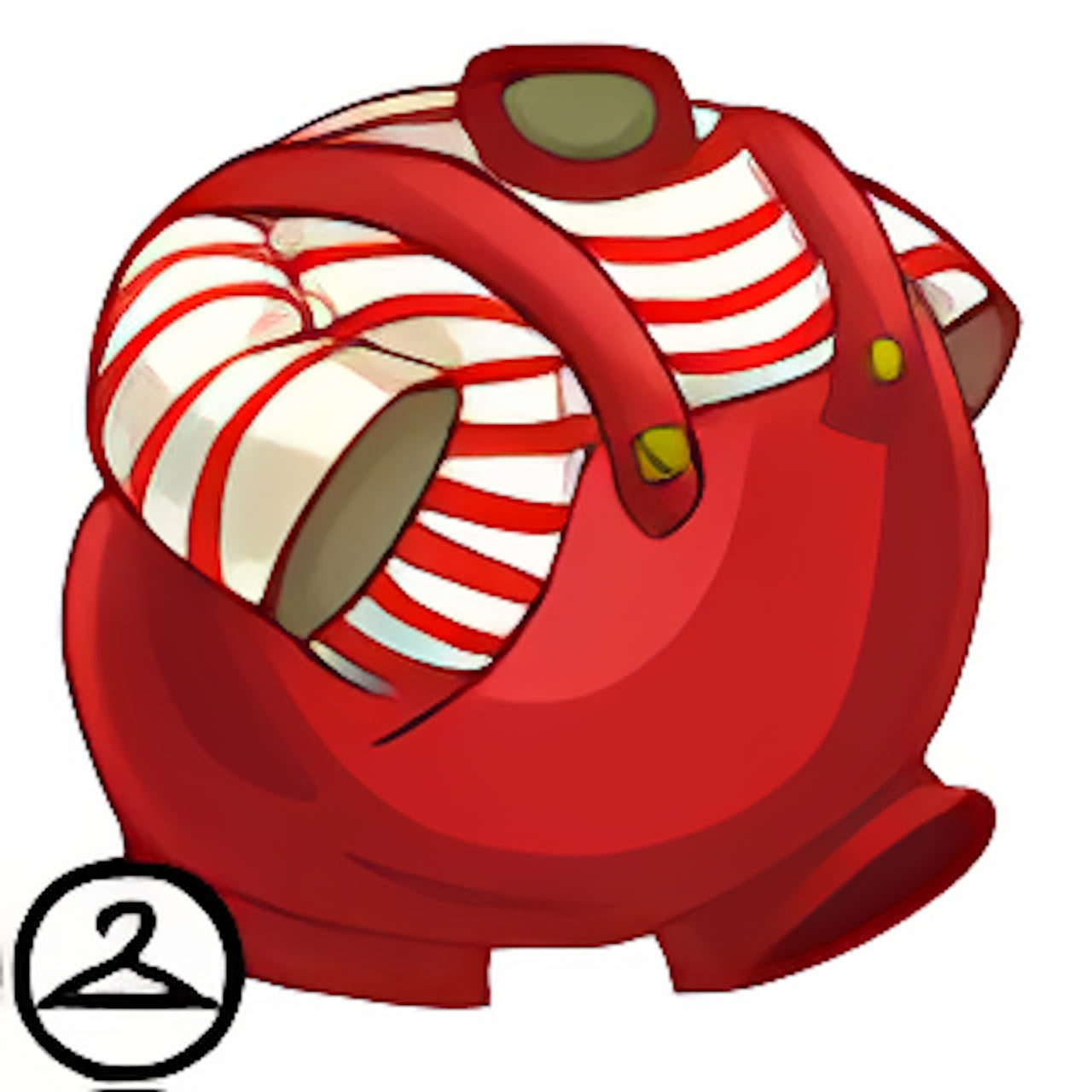 Dyeworks Red: Baby Gothic Striped Overalls