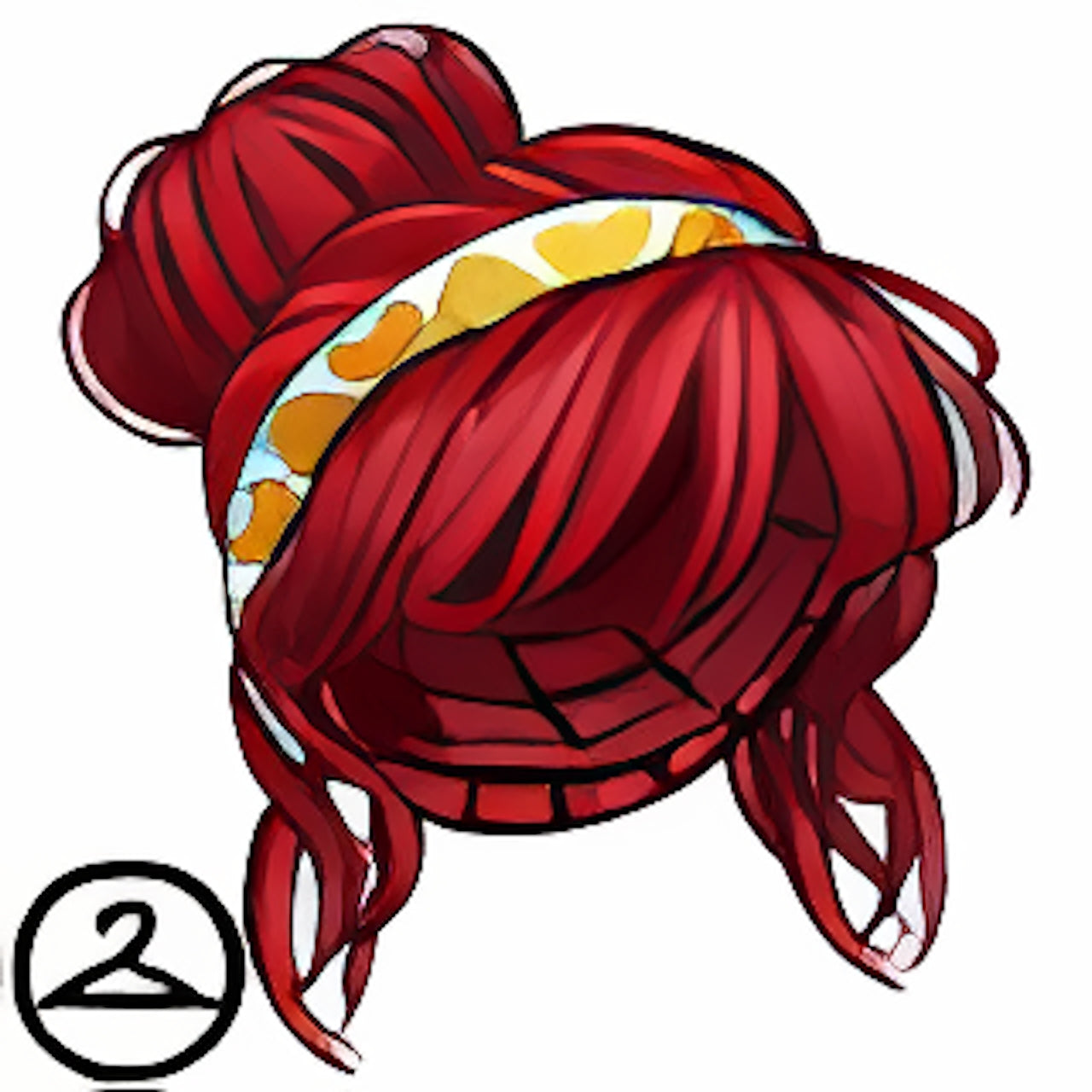 Dyeworks Red: Baby Bun with Heart Headband