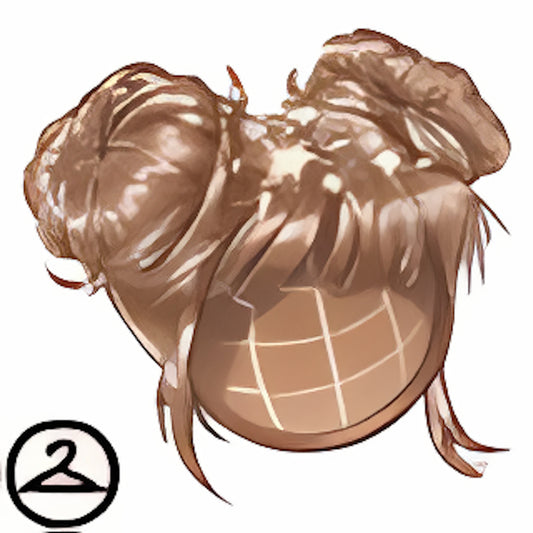 Dyeworks Light Brown: Baby Starry Space Buns Wig