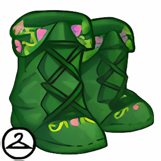 Green Lace Up Boots