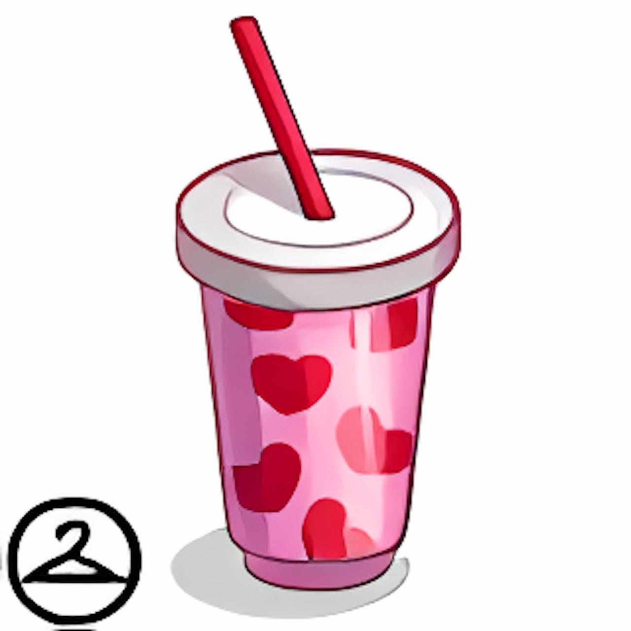 Heart-Printed Tumbler