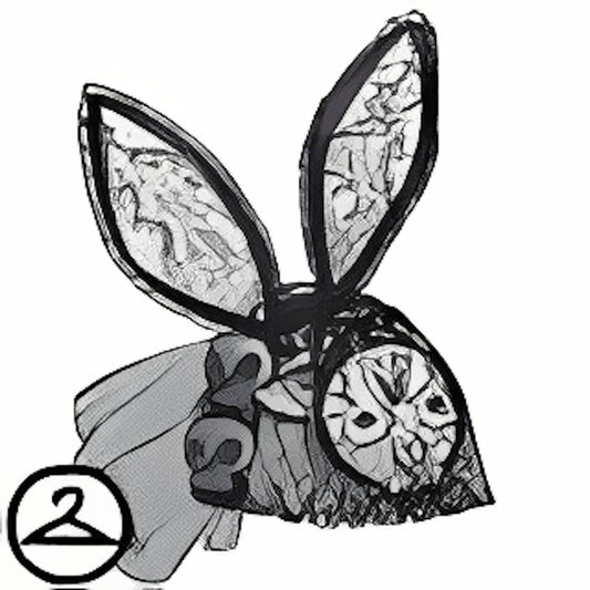 Gothic Snowbunny Ears Headband