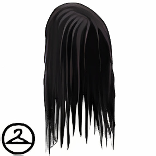 Long Black Spooky Wig