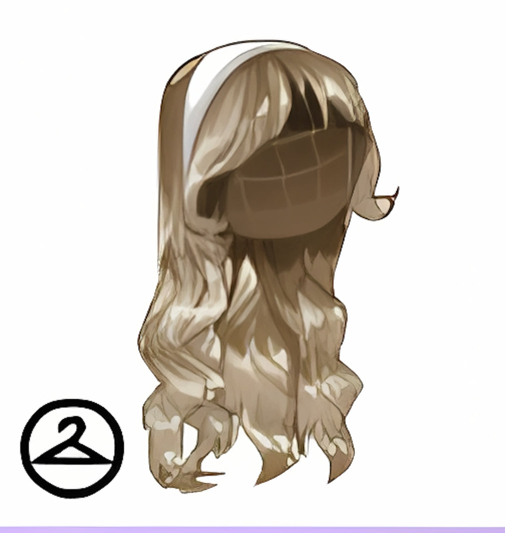 Long Swept Locks with Headband Wig