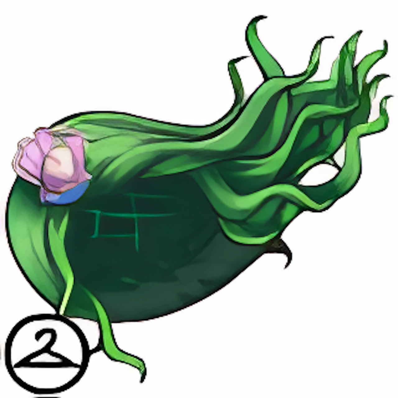 Dyeworks Green: Maraquan Wig with Negg Accessory