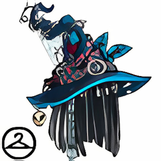 Dyeworks Blue: Decorated Witch Hat and Wig