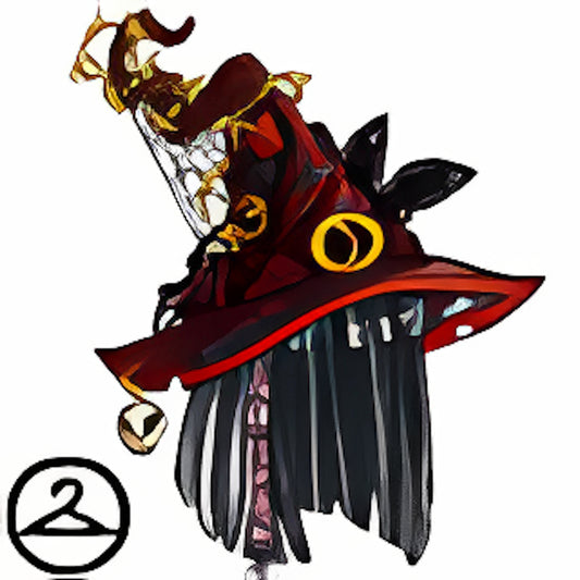Dyeworks Maroon: Decorated Witch Hat and Wig