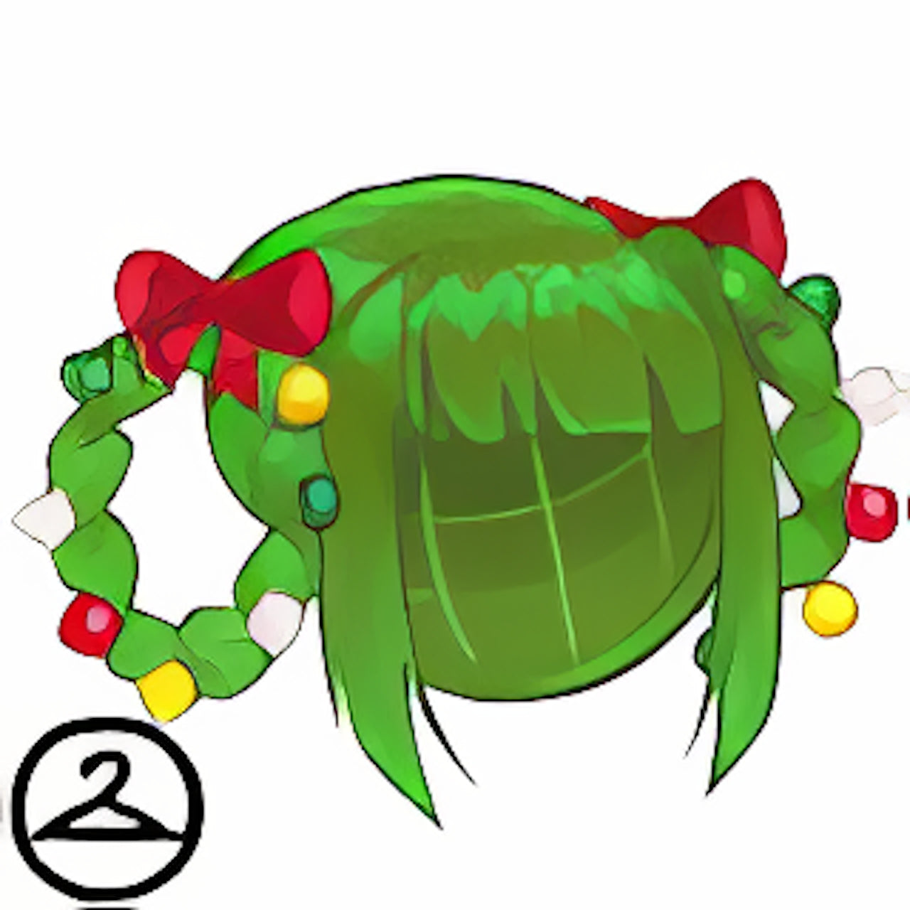 Christmas Wreath Wig