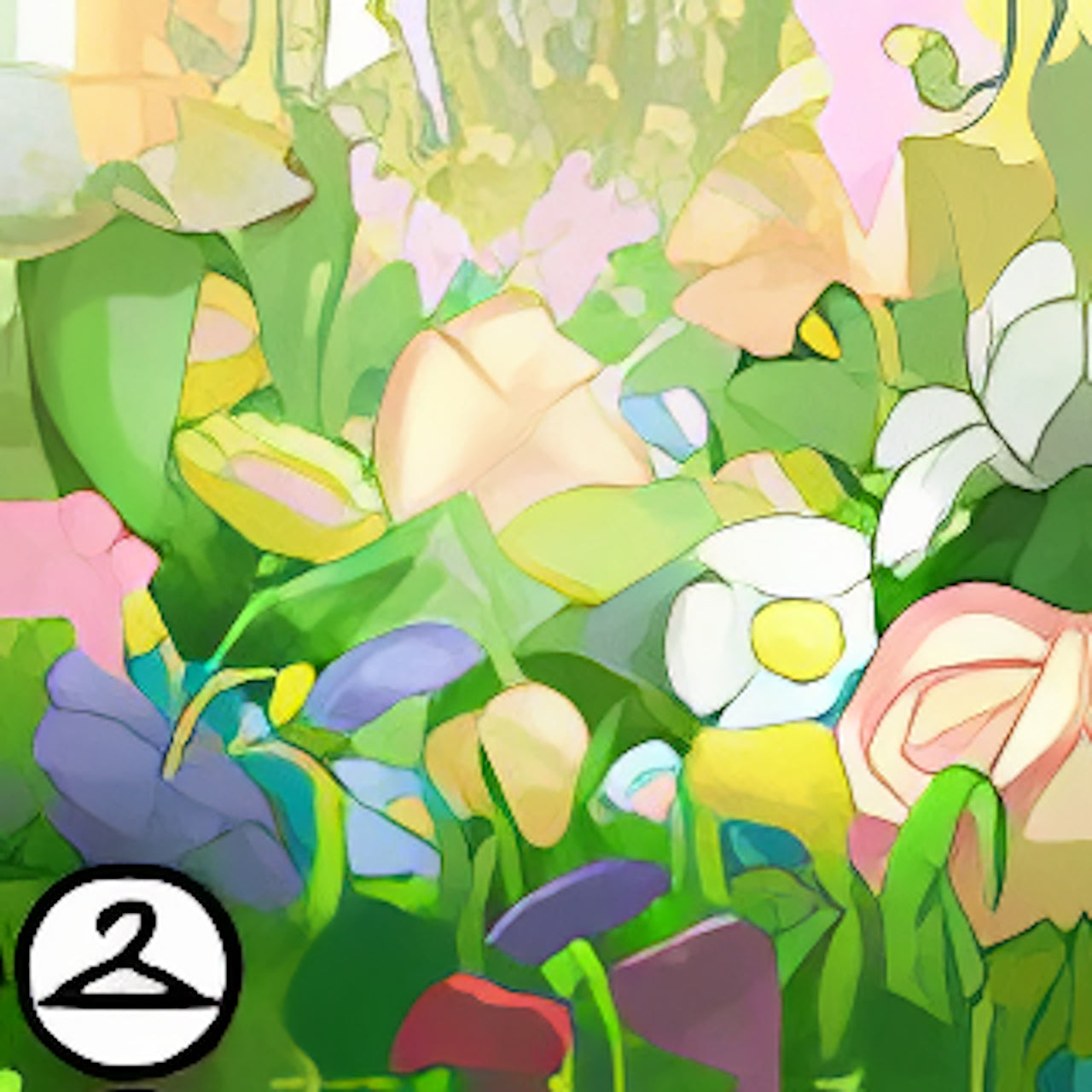 Among Flowers Background
