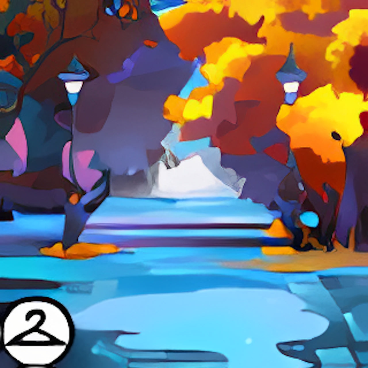 Rainy Day in Autumn Background