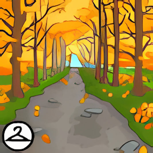 Breezy Autumn Path Background