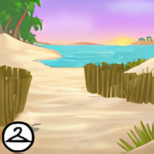 Quiet Beach Path Background