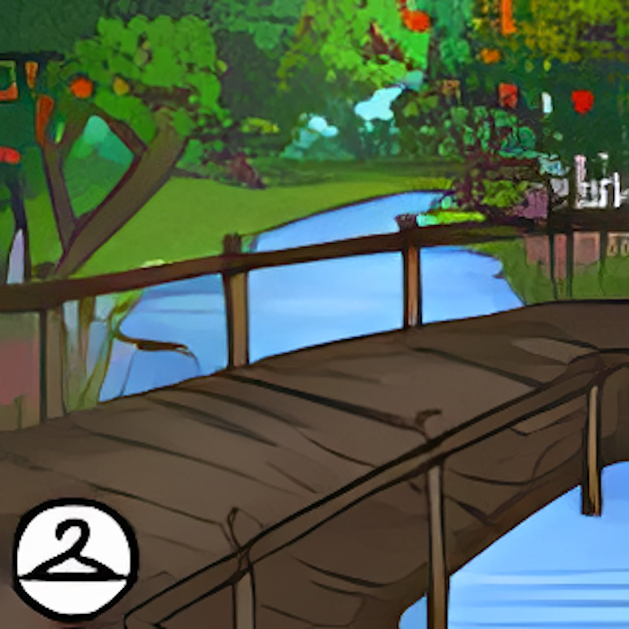 Bridge to the Orchard Background