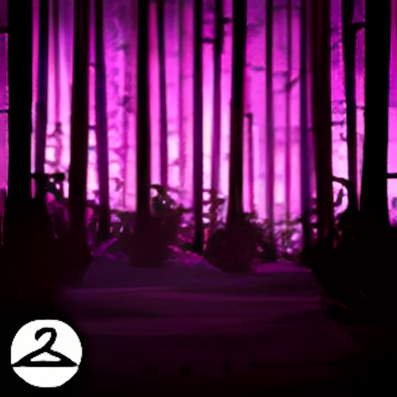 Dark Burning Forest Background