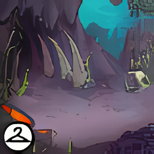 Eerie Underwater Grotto Background
