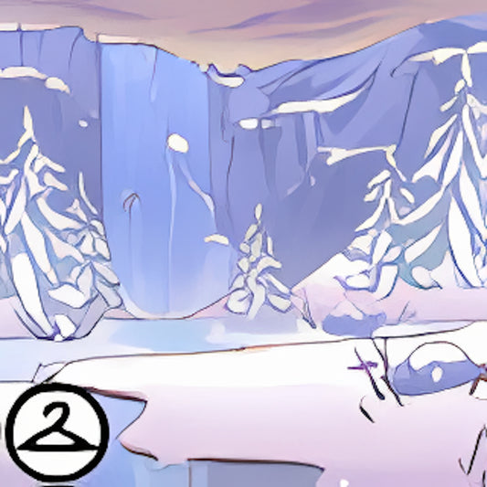 Frozen Waterfall Background