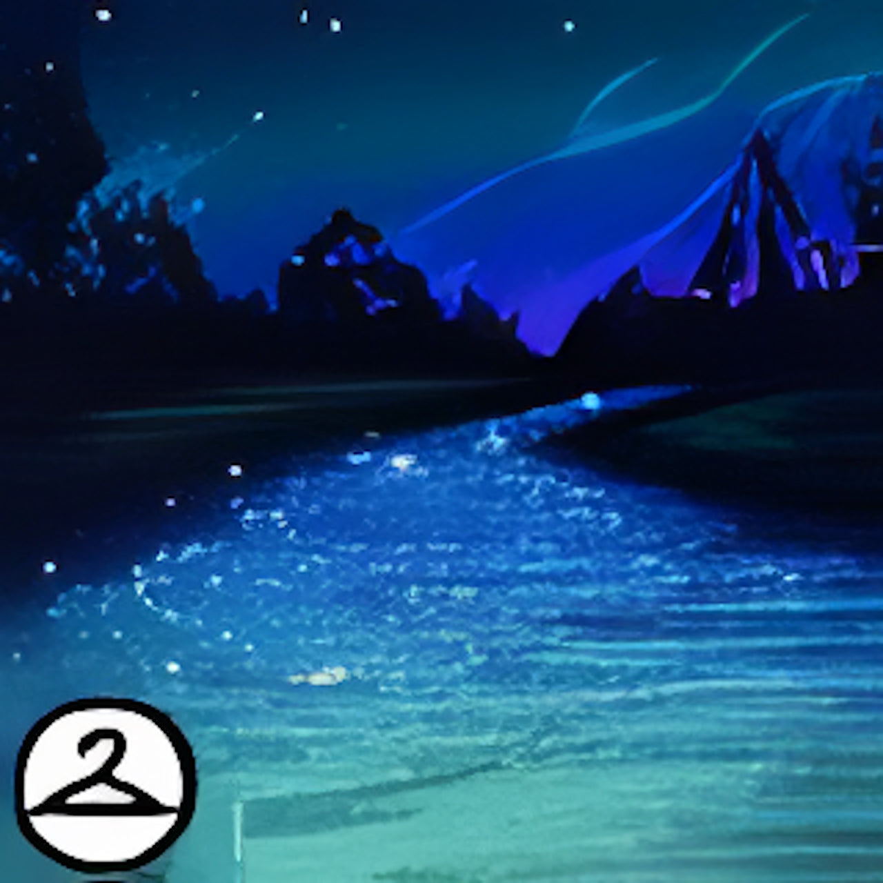 Dyeworks Blue: Starry Glowstone Path Background