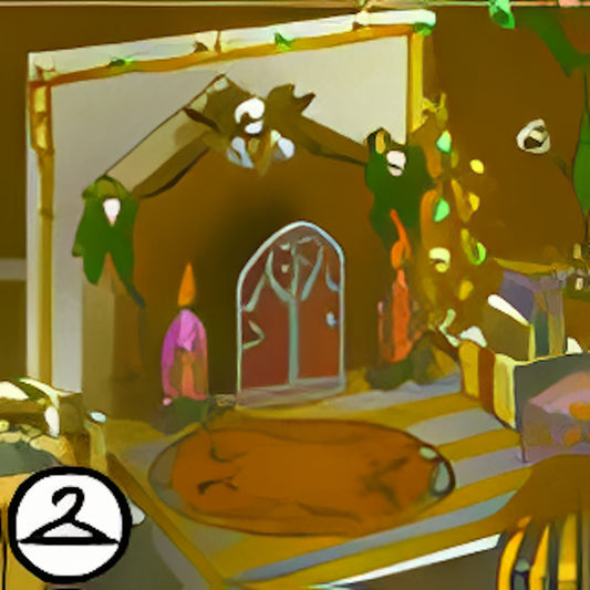 Dyeworks Yellow: Pop-Up Gothic Holiday Card Background