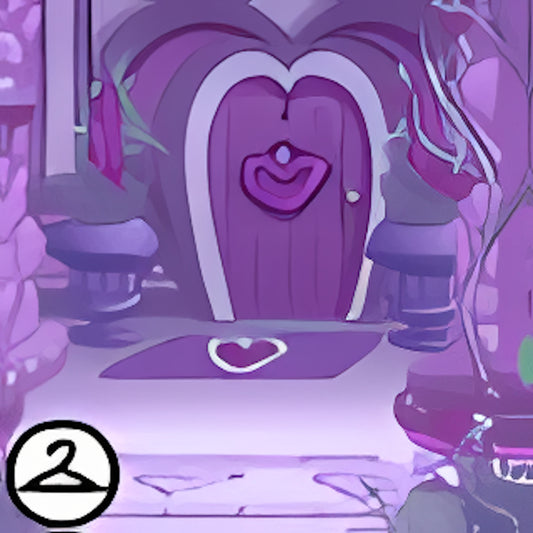 Dyeworks Purple: Enchanting Hearts Front Porch Background