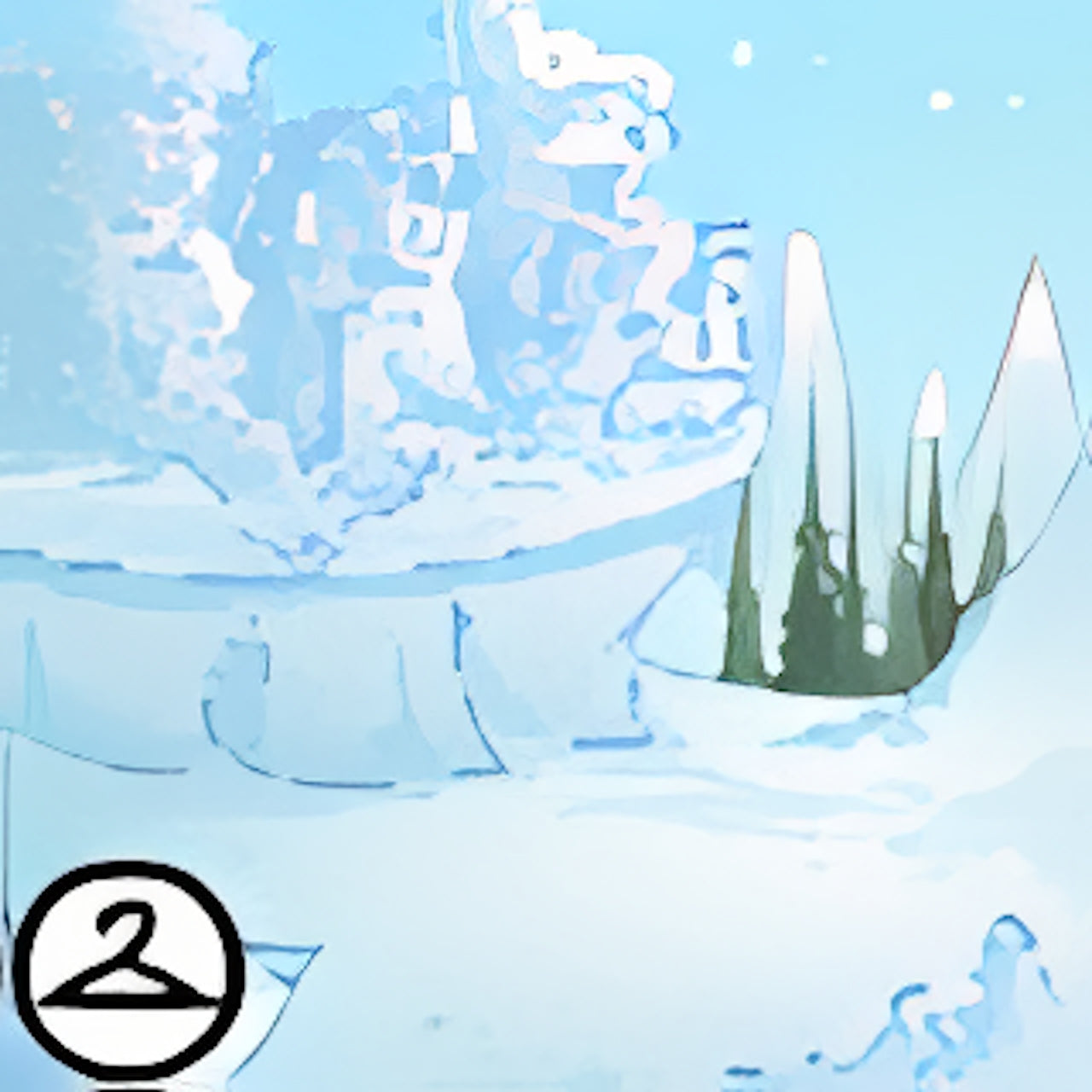 Impressive Snow Sculpture Background