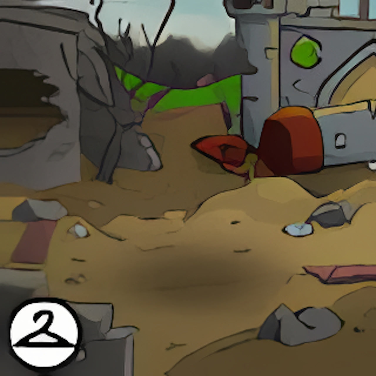 Castle Battle Ruins Background