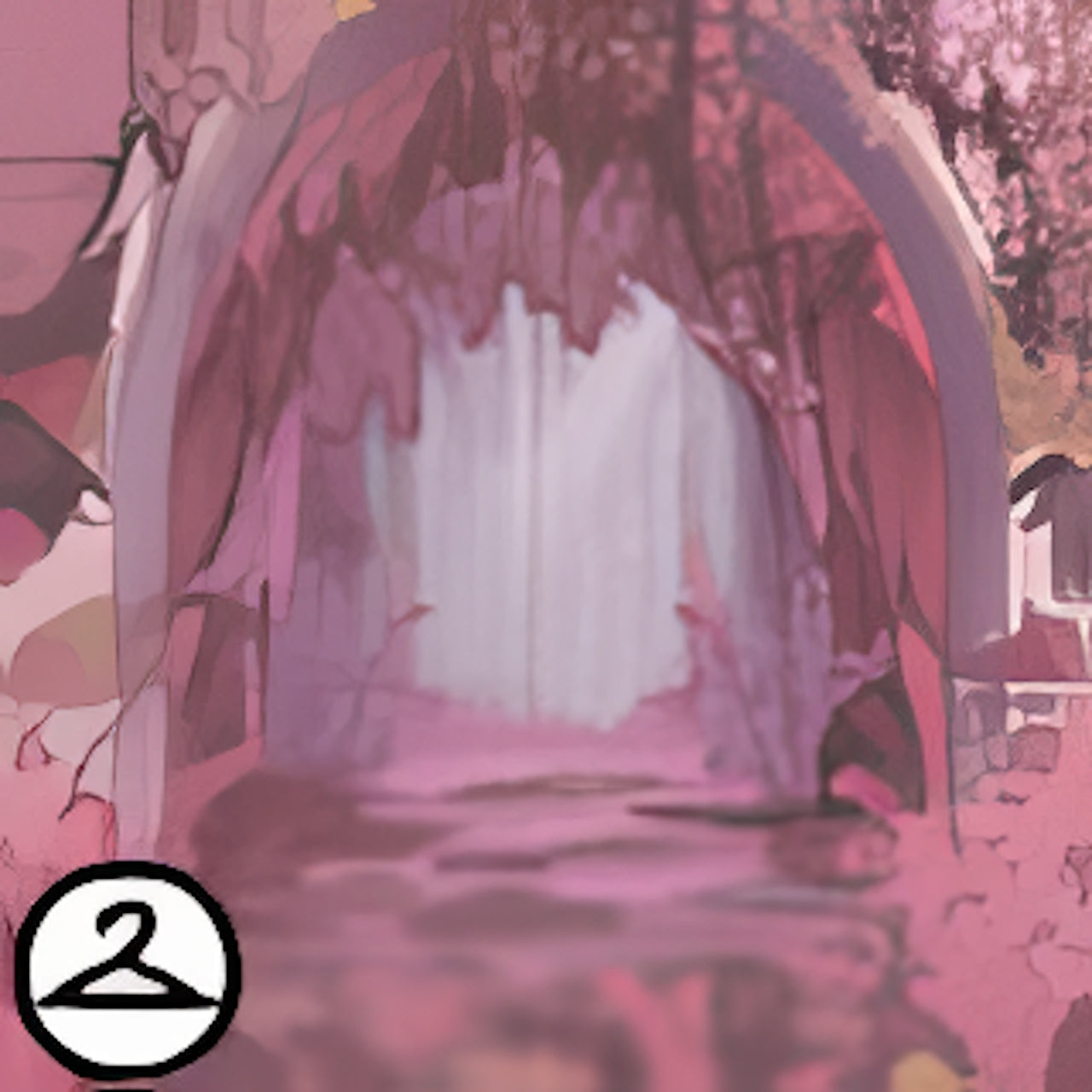 Dyeworks Pink: Mystical Forest Entryway Background