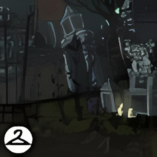 Cemetery at Night Background