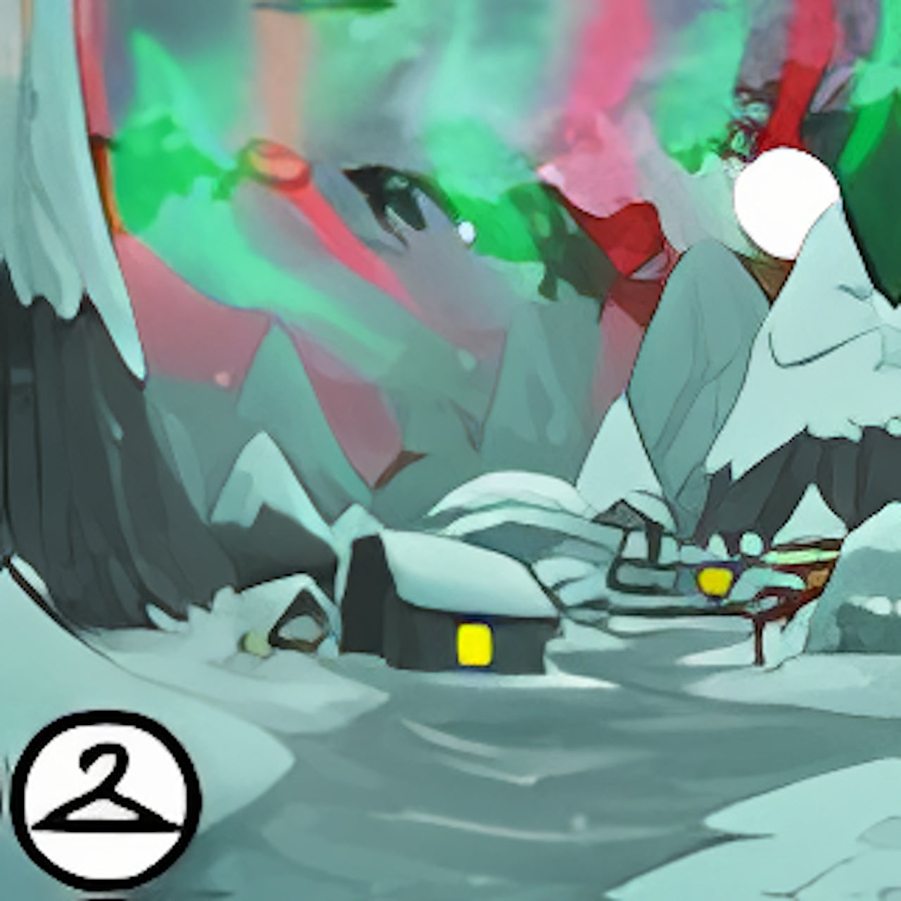 Wonderous Terror Mountain Lights Background