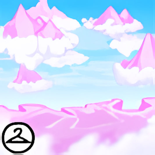 Pink Mountain and Cloud Background