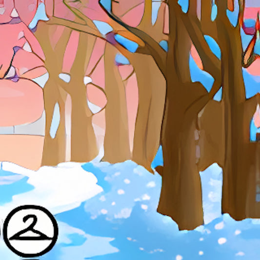 Frosted Plum Orchard Background