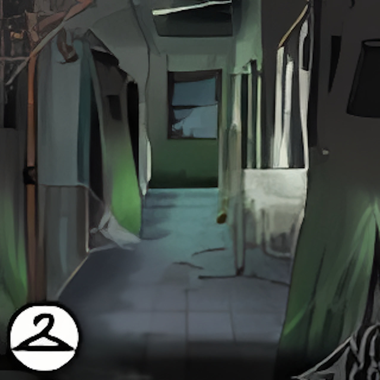 Haunted Hospital Corridor Background