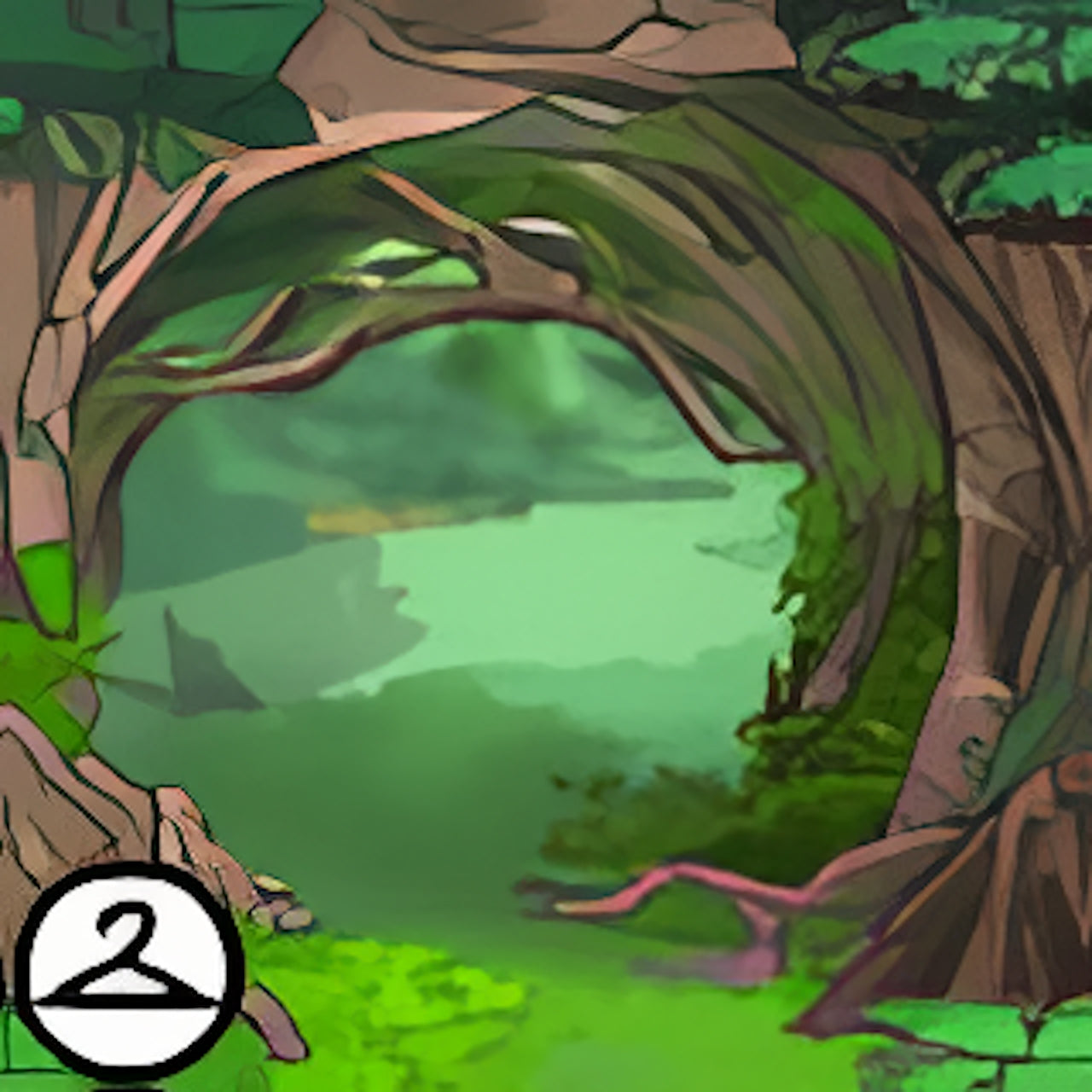 Tunnel of Spring Trees Background