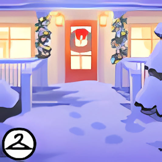 Winter Porch Background