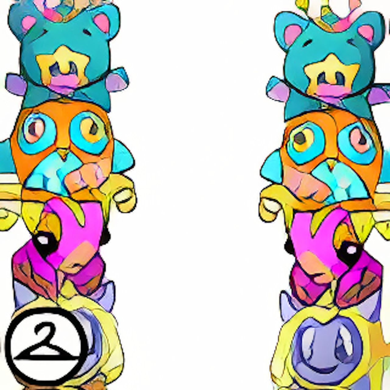 Patchwork Totem Poles