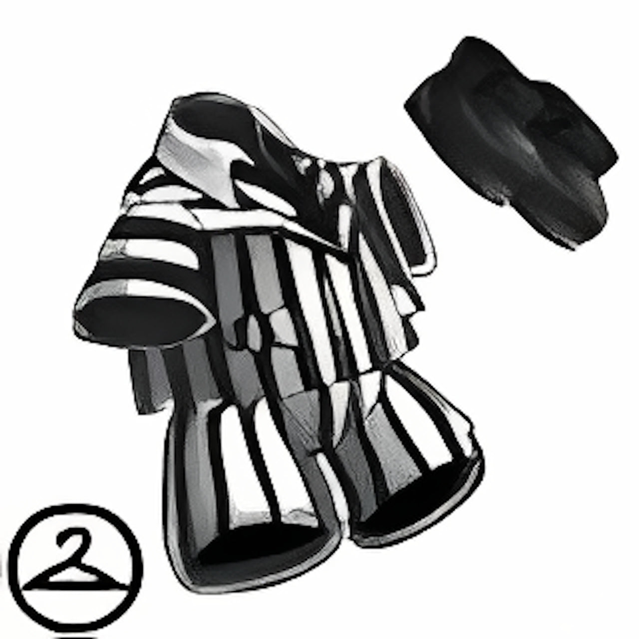 Black and White Striped Suit