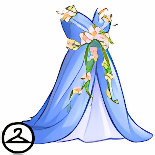 Dyeworks Blue: Flowing Floral Dress