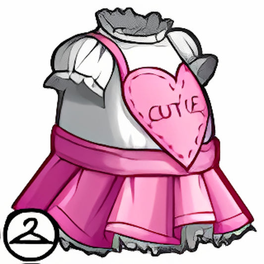 Pink Heart Overall Dress