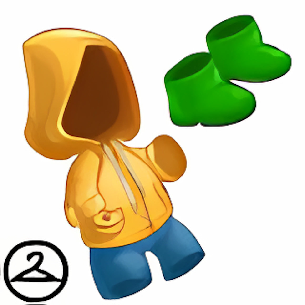 Yellow Hooded Raincoat Outfit