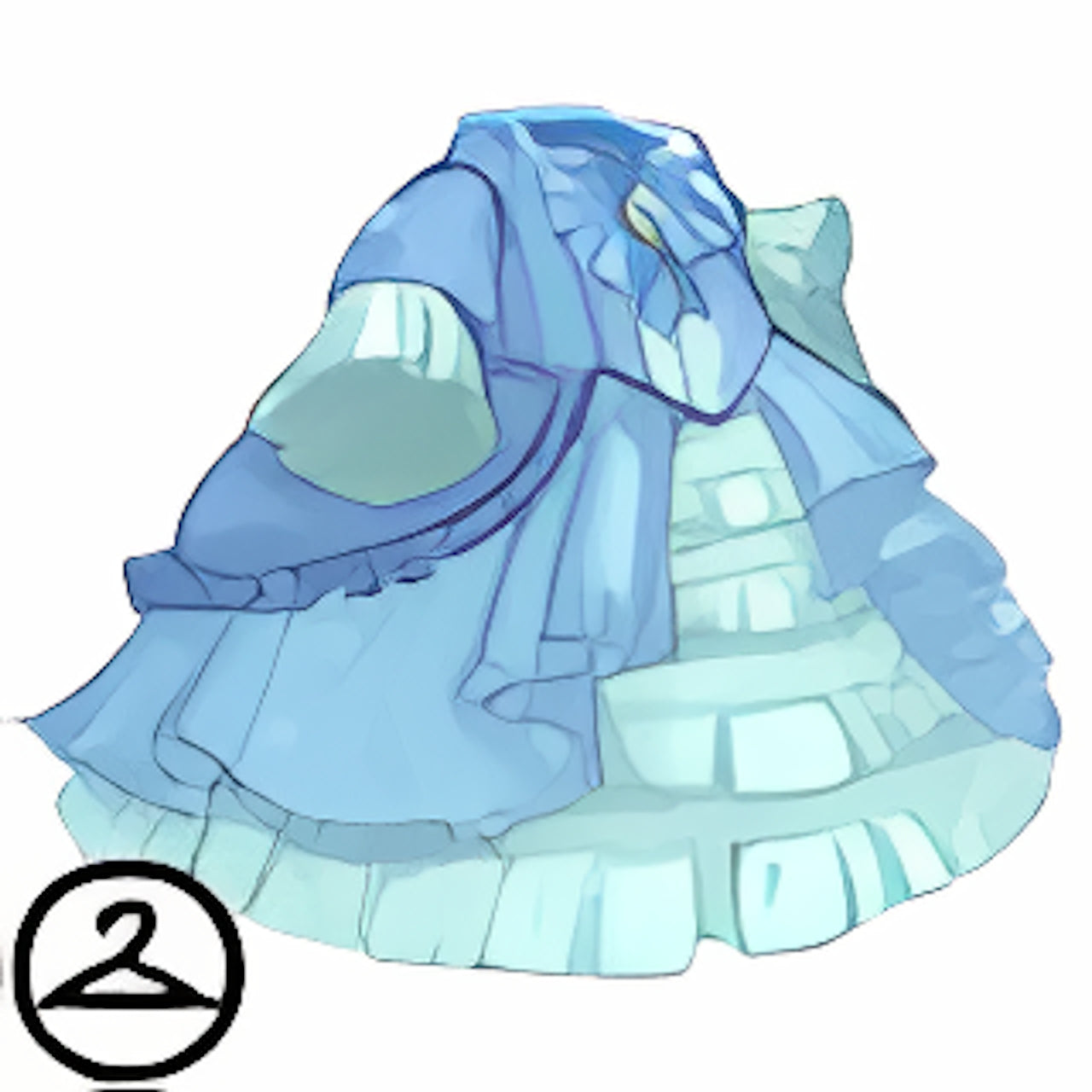 Victorian Winter Ball Long-Sleeved Gown