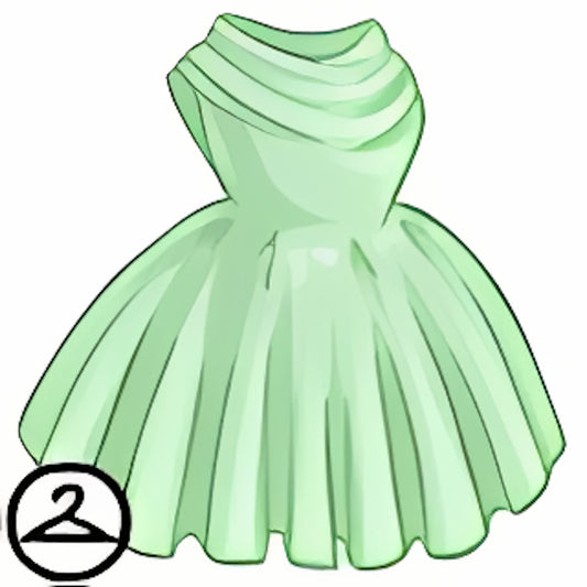 Dyeworks Green: Mutant Pink Ruffle Dress
