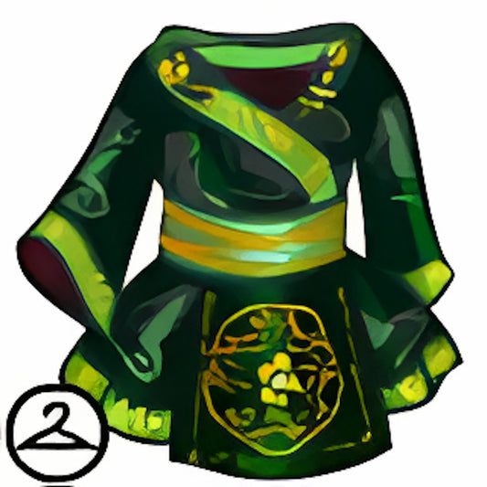 Dyeworks Green: Elaborate Ninja Dress