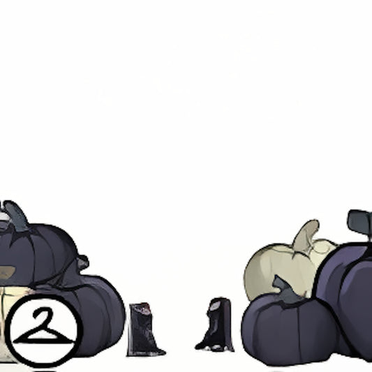 Black Candle and Pumpkins Foreground