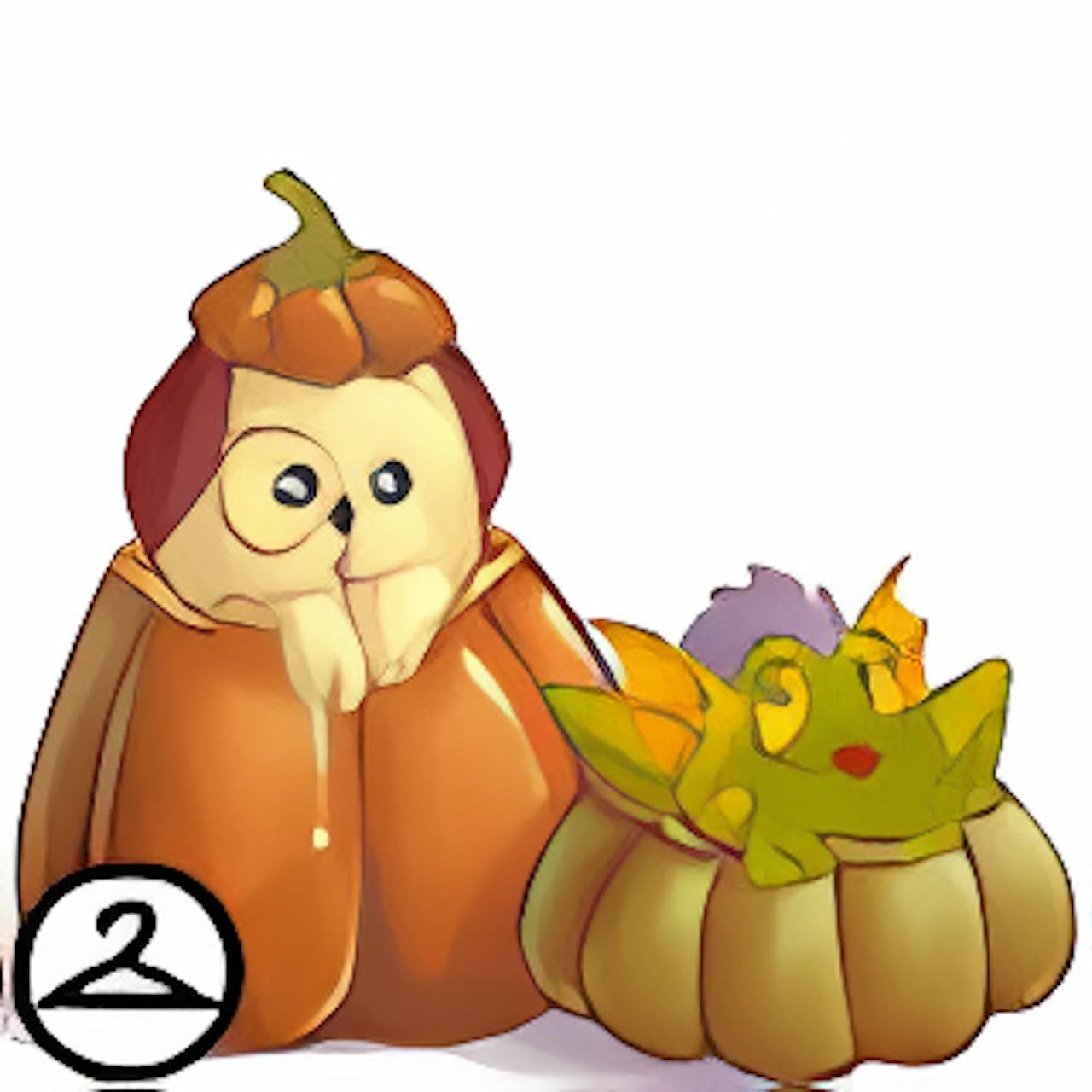 MME28-S5a: Pumpkin Playing Petpets Foreground