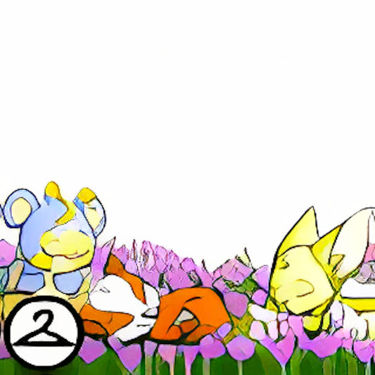 Petpets Nap in a Flower Bed