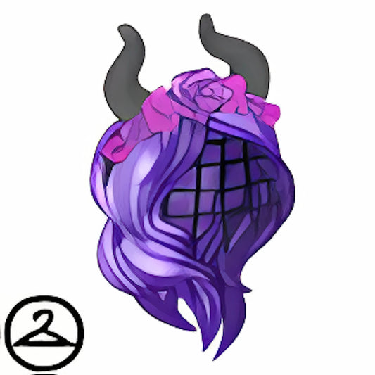 Horned Wig with Flowers