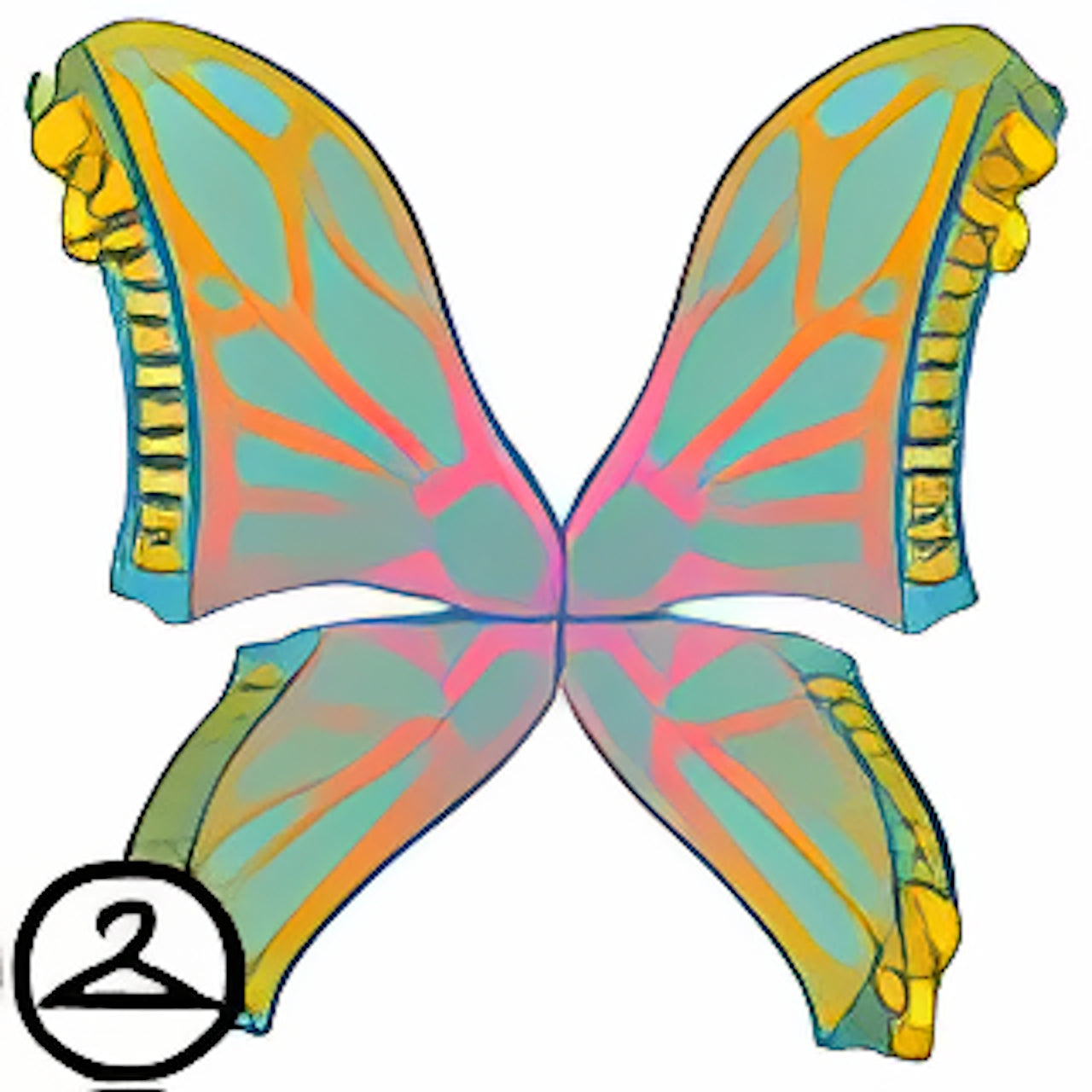 Glittery Zipper Wings