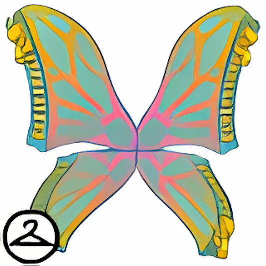 Glittery Zipper Wings