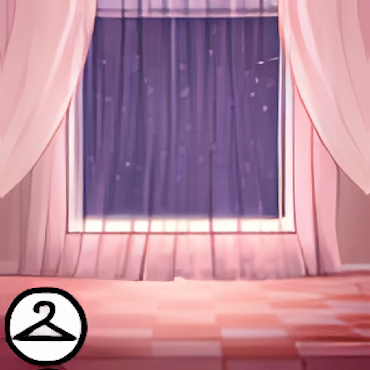 Dyeworks Pink:  Window with Twinkling Lights Background Item