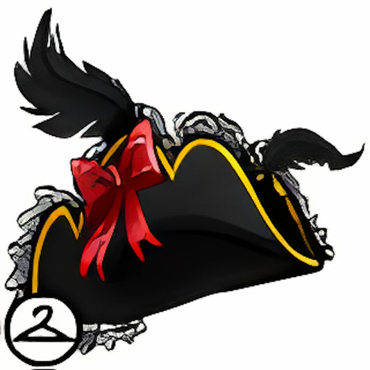 Big Black Lace Pirate Hat